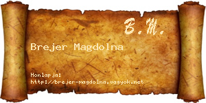 Brejer Magdolna névjegykártya