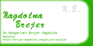 magdolna brejer business card